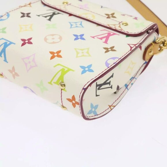 LOUIS VUITTON Monogram Multicolor Heart Breaker Bag White LV Auth - Picture 11 of 16